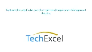 Features that need to be part of an optimized Requirement Management Solution
