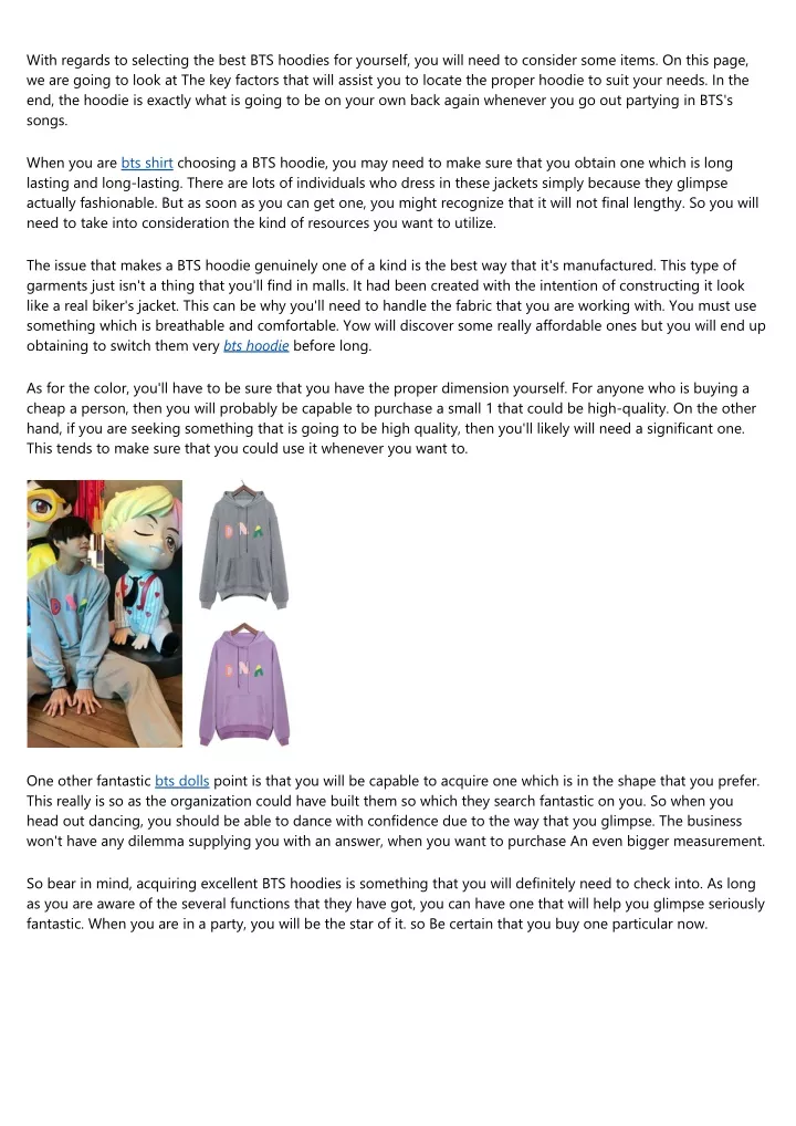 with regards to selecting the best bts hoodies