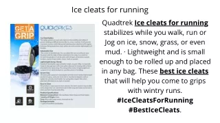 Ice cleats for running
