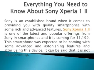 everything you need to know about sony xperia 1 ii
