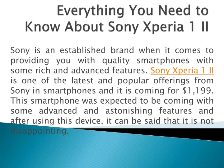 everything you need to know about sony xperia 1 ii