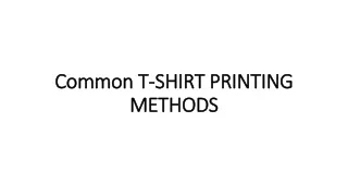 common t shirt printing methods