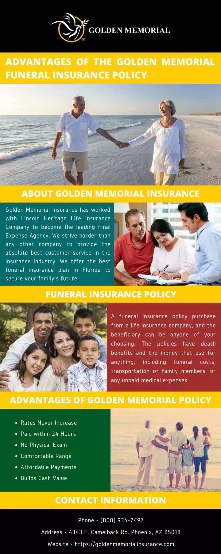 advantages of the golden memorial funeral