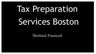 Tax Preparation Services Boston