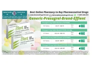 Generic #Prasugrel #Effient 10 mg side effects - #GenuineDrugs123