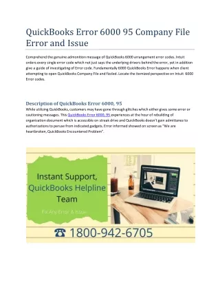Quickbooks Error 6000 95 is Worst Enemy- Fix Now!!