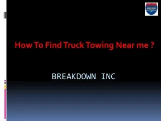 how to find truck towing near me
