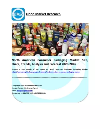 North American Consumer Packaging Market Growth, Size, Share and Forecast 2020-2026