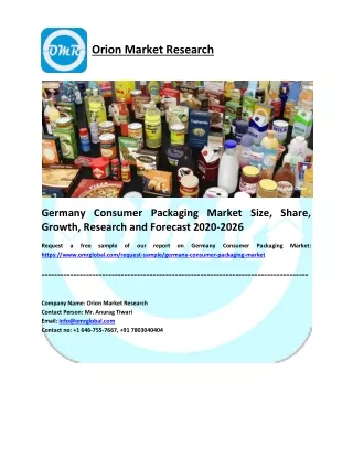 Germany Consumer Packaging Market Growth, Size, Share and Forecast 2020-2026