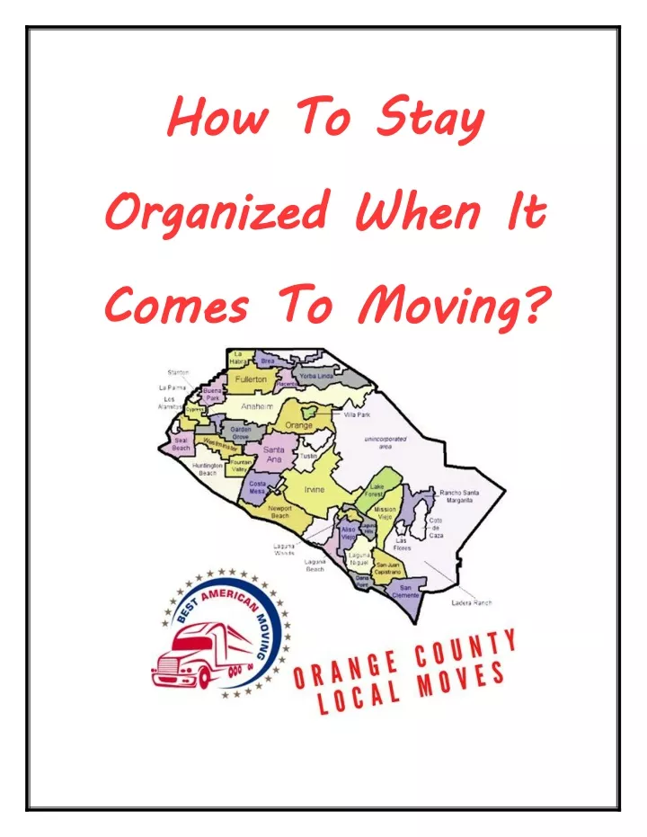 how to stay organized when it comes to moving