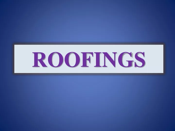 roofings