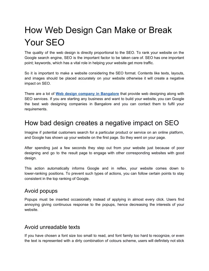 how web design can make or break your seo