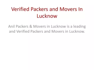 verified packers and movers in lucknow