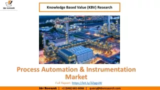 Process Automation and Instrumentation Market Size Worth $80.5 Billion By 2026 - KBV Research