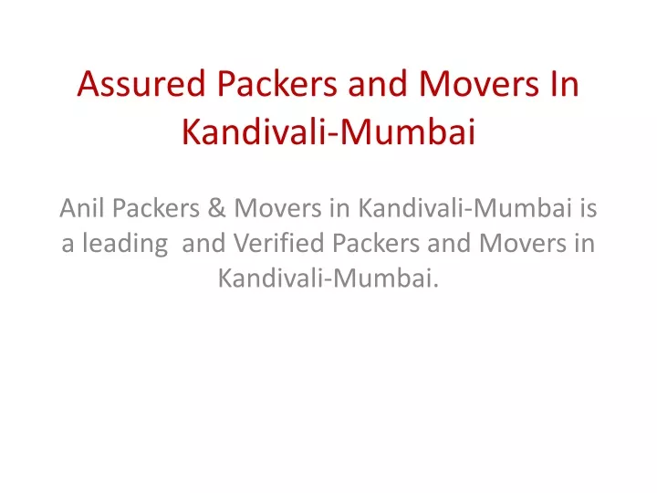 assured packers and movers in kandivali mumbai