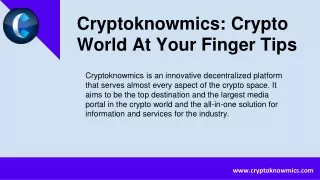 cryptoknowmics crypto world at your finger tips