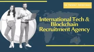 IT and Blockchain Recruitment Agency - io Talent Solutions