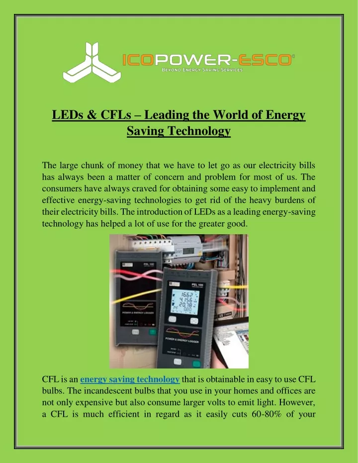 leds cfls leading the world of energy saving