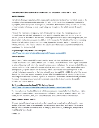biometric vehicle access market volume forecast