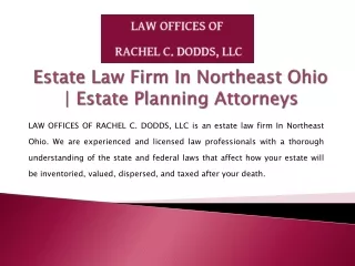 Estate Law Firm In Northeast Ohio | Estate Planning Attorneys