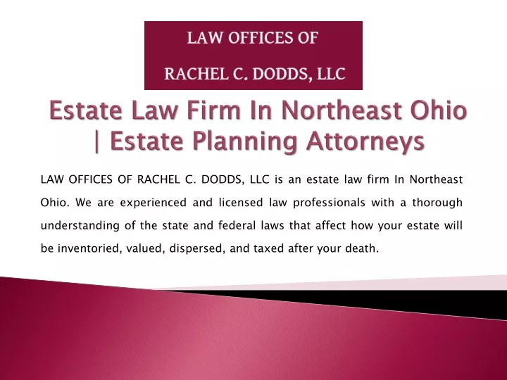 estate law firm in northeast ohio estate planning attorneys
