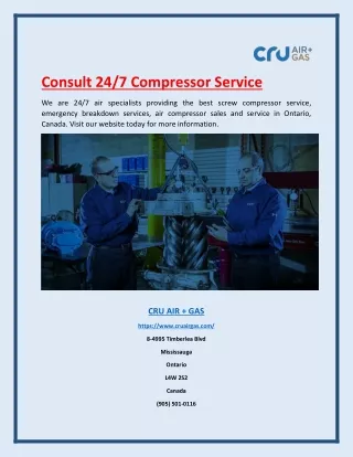24/7 compressor service