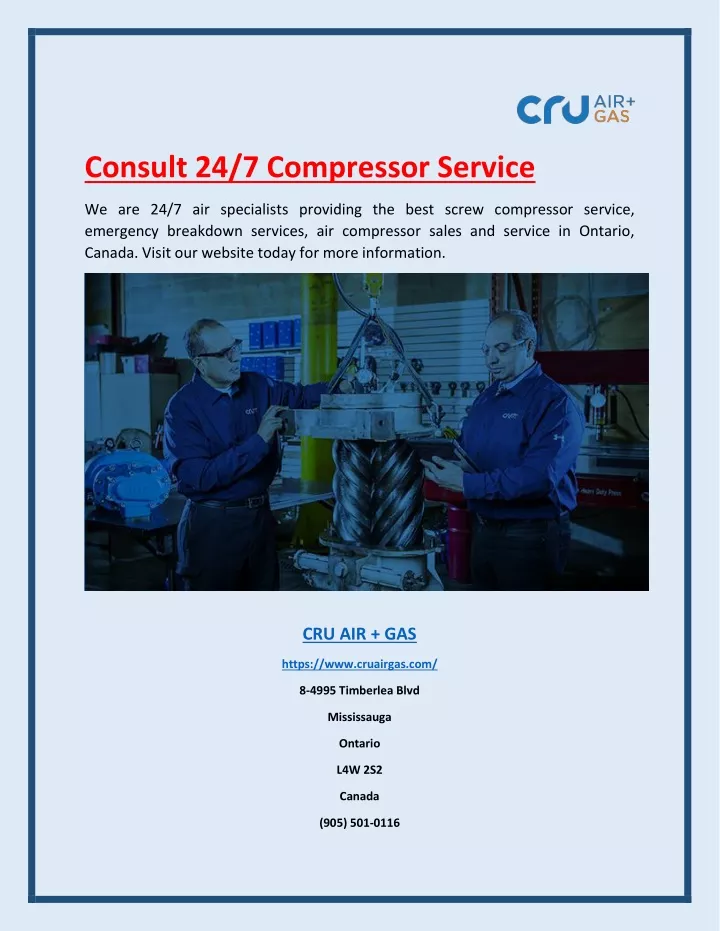 consult 24 7 compressor service