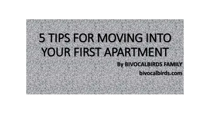 5 tips for moving into your first apartment
