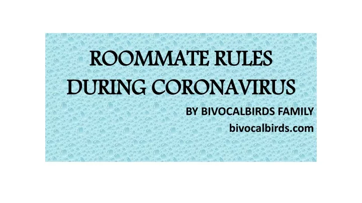 roommate rules during coronavirus