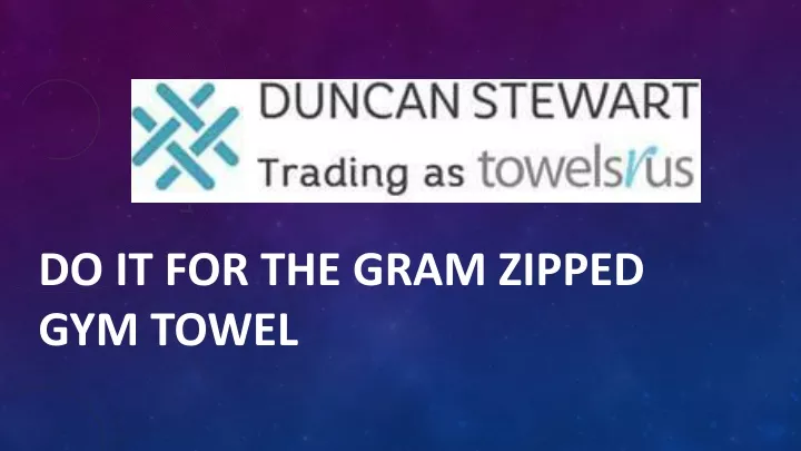 do it for the gram zipped gym towel