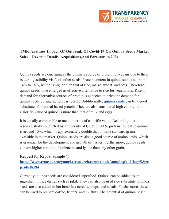 tmr analyzes impact of outbreak of covid