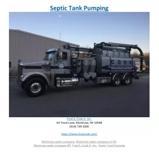 septic tank pumping