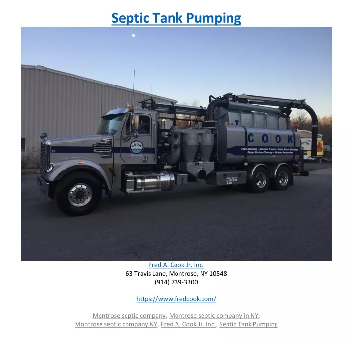 septic tank pumping