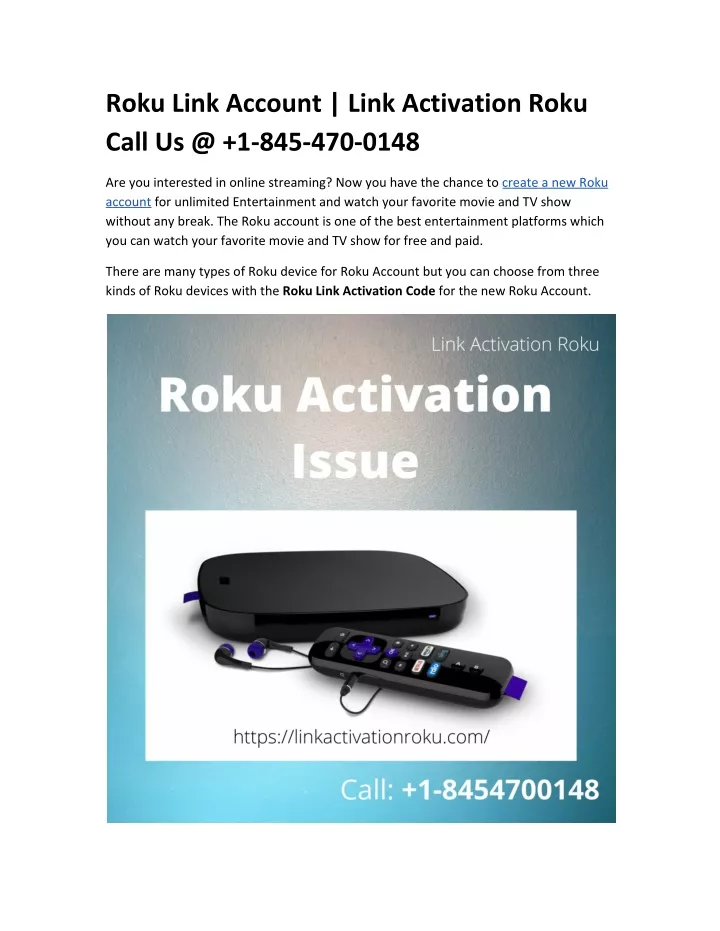 roku link account link activation roku call