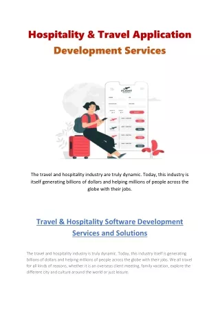 hospitality travel application development