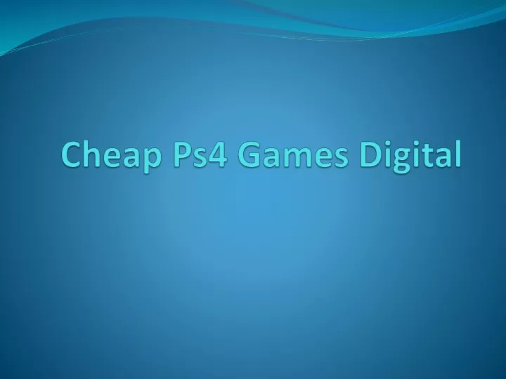 cheap ps4 games digital