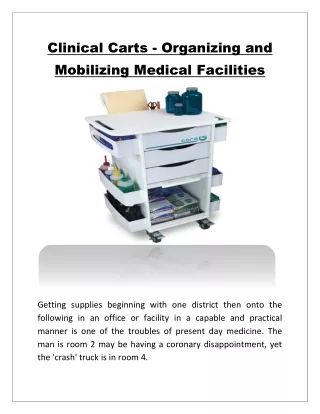 clinical carts organizing and mobilizing medical