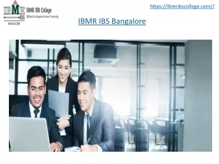 IBMR IBS Bangalore