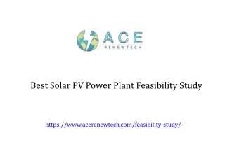 Best Solar PV Power Plant Feasibility Study