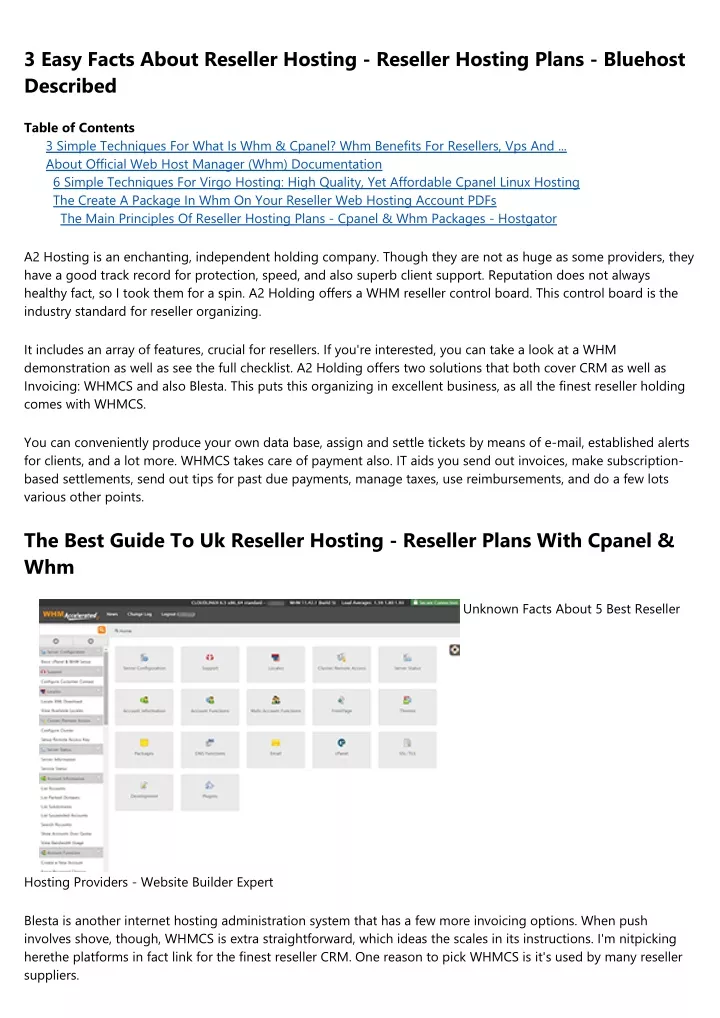 3 easy facts about reseller hosting reseller