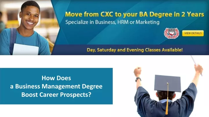 how does a business management degree boost