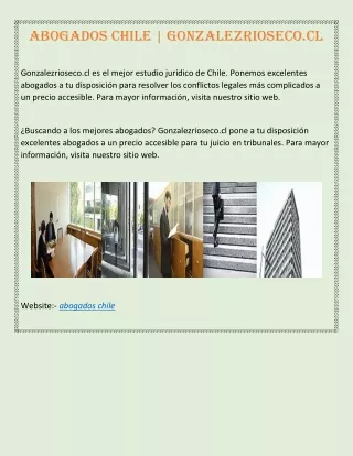 Abogados Chile | Gonzalezrioseco.cl