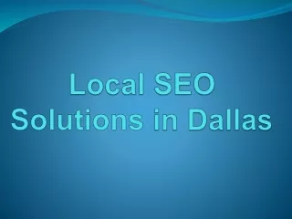 Local SEO Solutions in Dallas