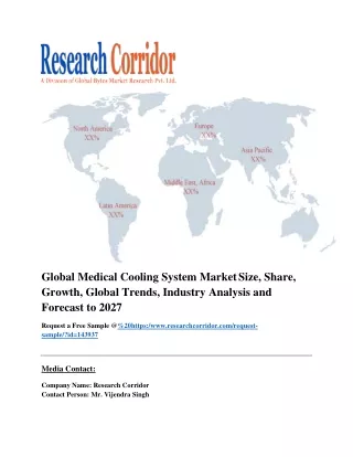 Global Medical Cooling System Market Size, Share, Growth, Global Trends, Industry Analysis and Forecast to 2027