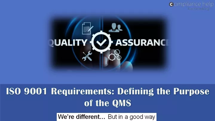 iso 9001 requirements defining the purpose
