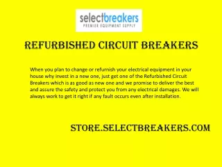 Store.selectbreakers.com- Refurbished Circuit Breakers