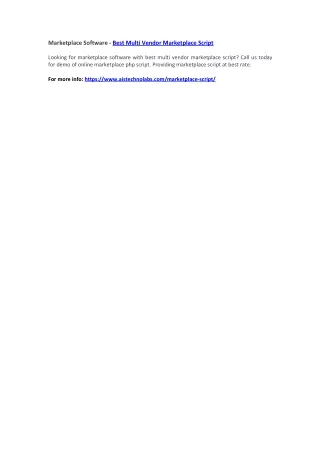 marketplace software best multi vendor