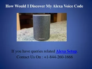 How Would I Discover My Alexa Voice Code