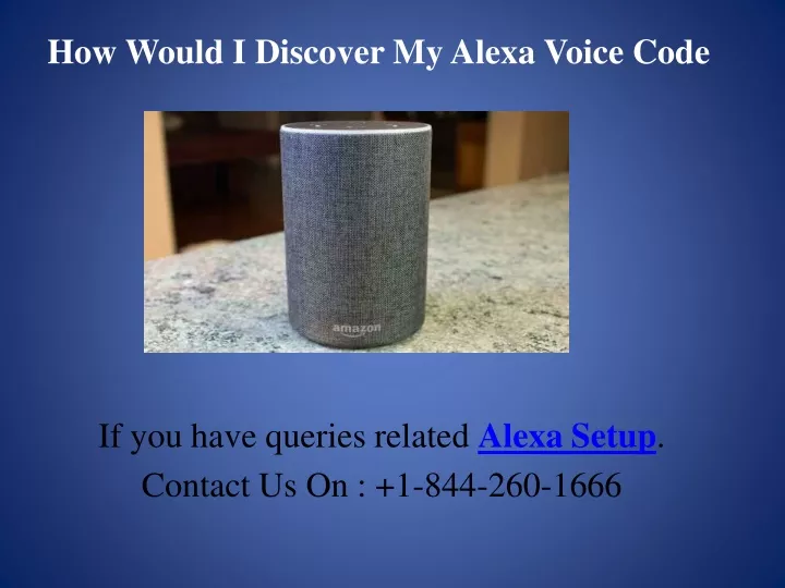 how would i discover my alexa voice code