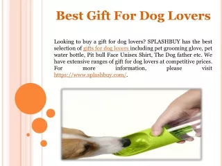Gift For Dog Lovers